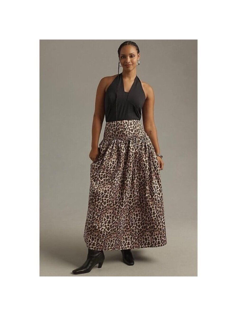 NWT Size XL -  Mare Mare 100% Cotton Basque-Waist Maxi Skirt (NWT US$ 148)
